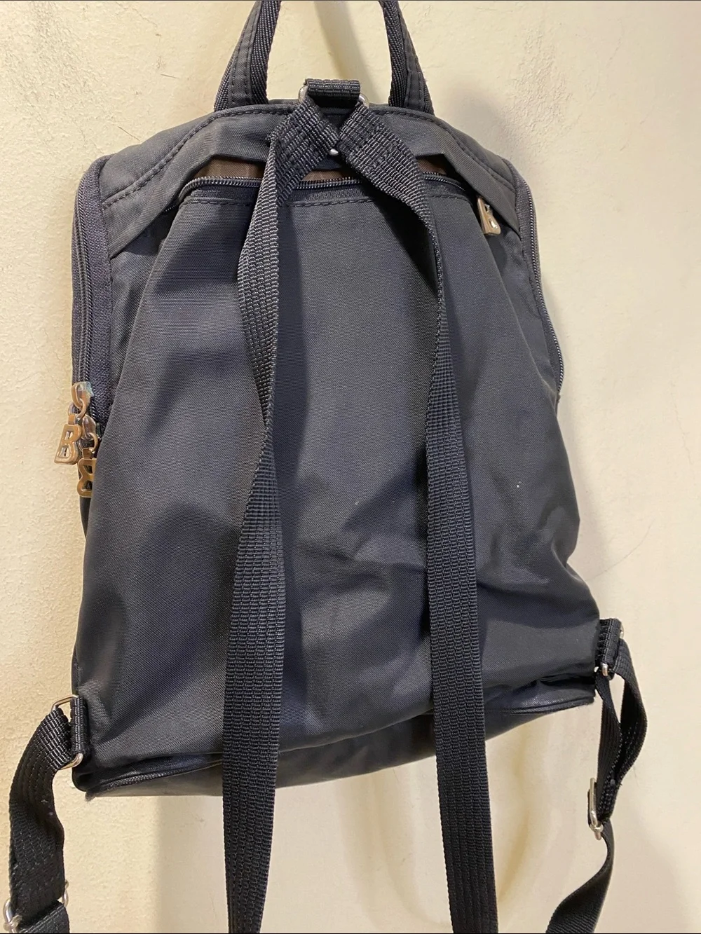 BOGNER Handmade Black Compact Nylon Backpack